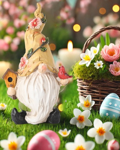 Handpainted resin garden gnome - handpainted,