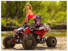 Honda 450R Girl Banner Poster