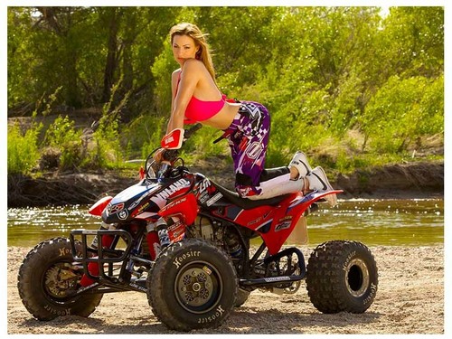 Honda 450r girl - honda, poster