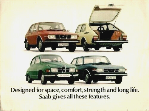 Saab range 1974 - saab, uk