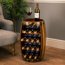 Barrel Wine Rack Wooden Free