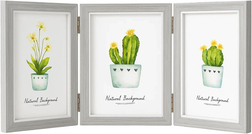 Triple photo frame 6x4 - frame,, inches