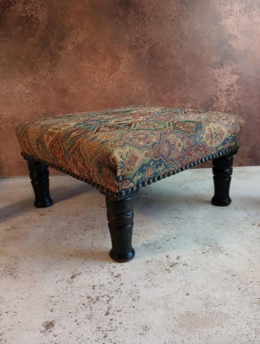 Antique footstool victorian - footstool,