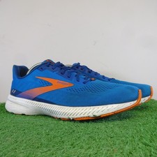 Brooks Trainers Size 9 Mens Launch 8 Blue Mesh Gym Athletic Running Shoes
