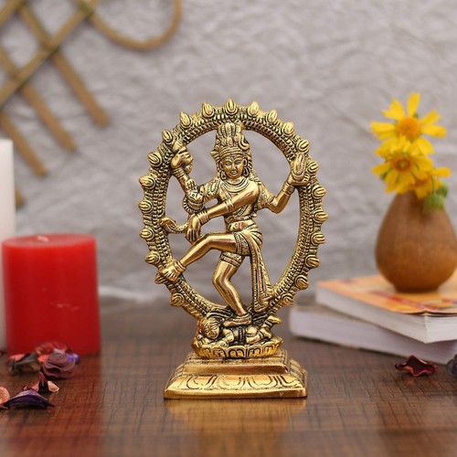 Metal shiva idol natraj statue - metal,
