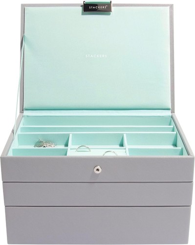 Stackers dove grey with mint - stackers,