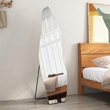 EMKE Pond Curved Full Length Dressing Mirror Frameless Free Floor Standing