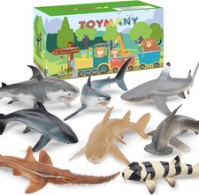 8PCS SHARK TOYS OCEAN SEA