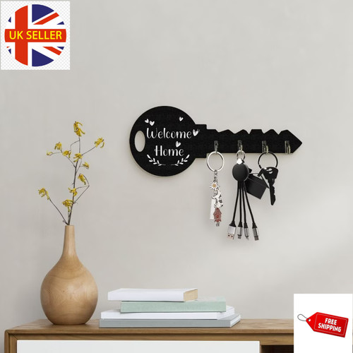 Wooden key holder hooks - key,