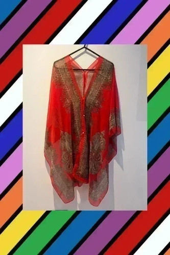 Indian chiffon shawl - shawl, styled