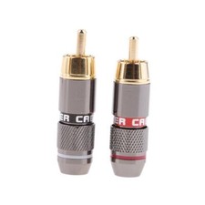 2x RCA Phono Male Plug Solderless Connector AV Audio Adapter
