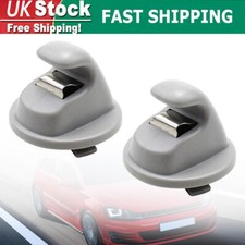 2x Sun Visor Clip Holder Grey