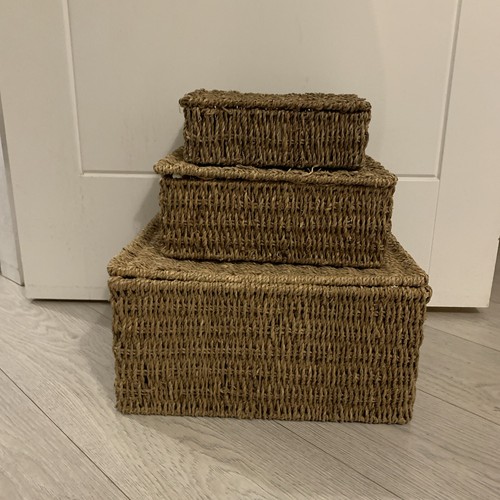 Hinged nesting wicker picnic - 3,
