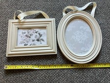 2 X New Next Home Hanging Picture/photo Frames,oval,rectangle Beige