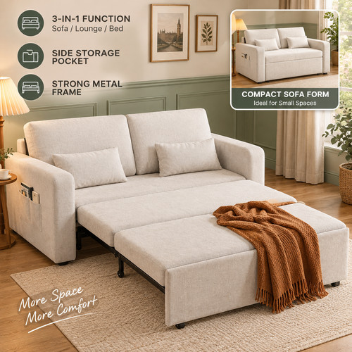 Seater pull out sofa - sofa, bed
