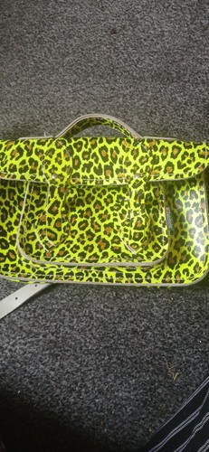 Zatchels neon yellow - yellow, leopard