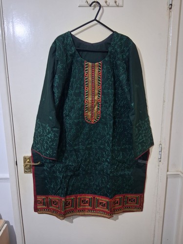 Green pakistani salwar kameez - green,