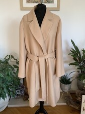 Zara Camel Beige Coat Belted Wrap Tan Heavy Winter Jacket - Size XXL