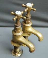 OLD BRASS BASIN TAPS ORIGINAL