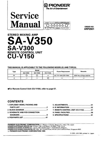 Service manual for pioneer - service,
