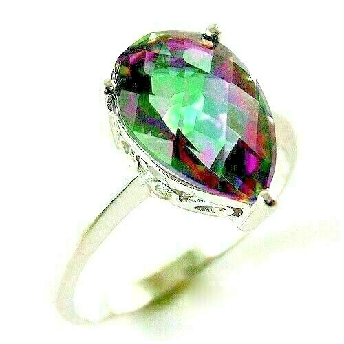 Silver ring mystic topaz - mystic,
