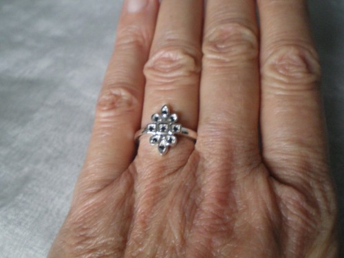 Black diamond cluster ring - diamond,