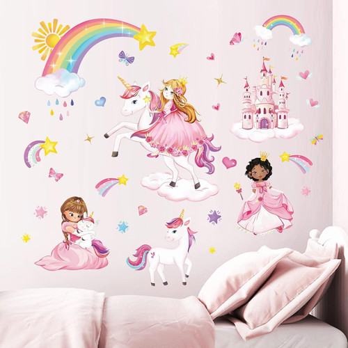 Princess unicorn wall decals - wall,