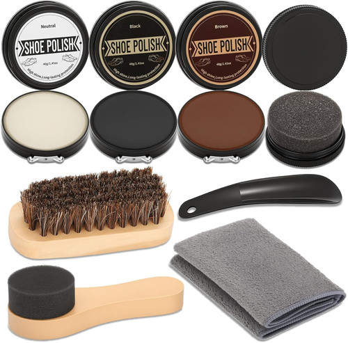 Pcs leather shoe polish kit - 8,