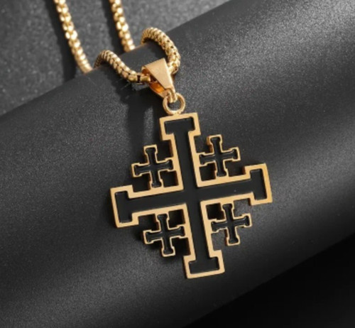 Knights templar cross necklace - knights,