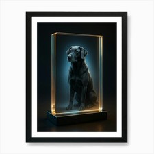 Black Labrador Art Print