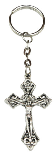 Crucifix catholic key ring - catholic,