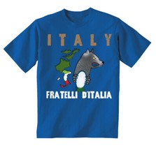 ITALY Rugby Mascot T-Shirt Mens Kids Ladies Quality Cotton 6 Nations Italian Tee