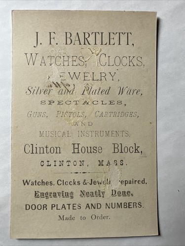 Victorian jewelers trade card - jewelers,