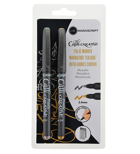 Gold silver italic marker - &,