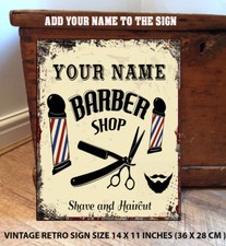 PERSONALISED MENS BARBER METAL