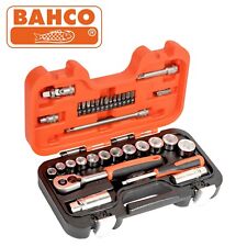 Bahco S330 1/4" & 3/8" Square Drive Socket Set with Metric Hex Profile & Ratchet