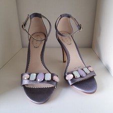 Debenhams Dove Grey Rhinestone Evening Wedding Shoes Size 3 BRAND NEW