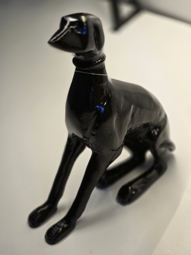 Ceramic whippet greyhound - ceramic,