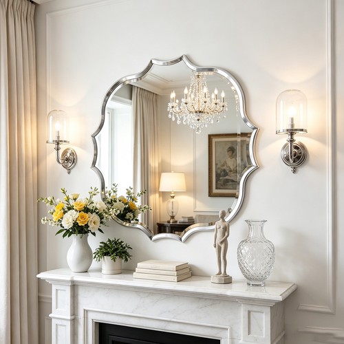 Frameless scalloped wall - frameless,