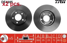 X2 PCS FRONT BRAKE DISC ROTORS
