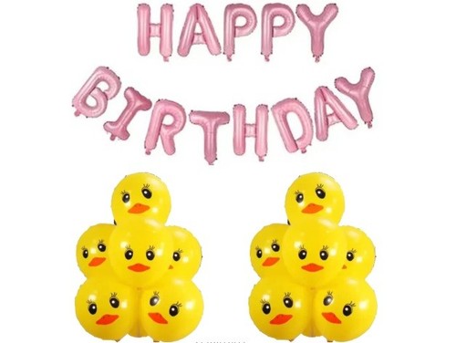 Rubber duck x10 balloons - rubber,