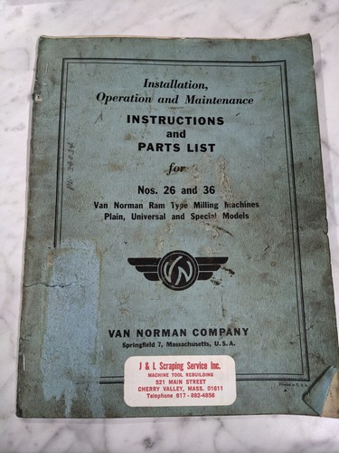 Van norman machine model - norman,