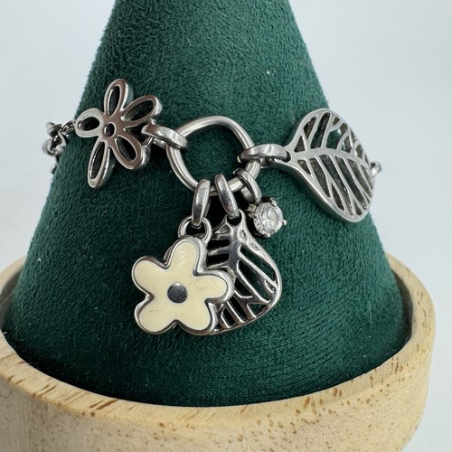 Fossil bracelet leaf flower