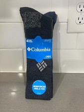 Columbia Men's Moisture Control Crew, Assorted, Size 6-12 Mens 4 PACK NWT