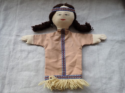 Vintage hand puppet native - hand,