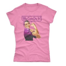 Women's We Can Do It T-Shirt | 10% Donation to Cancer Research Charity Retro