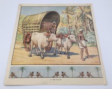 Macmillan 1930's British Educational Poster, "42. The Oxcart"