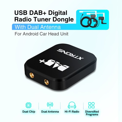 Dual antenna aerial - dual, dab+