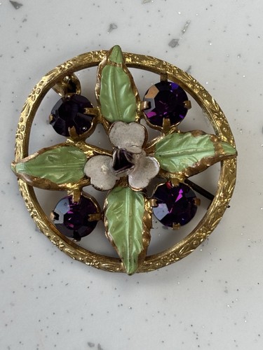 Vintage suffragette gold tone - vintage, gold-tone