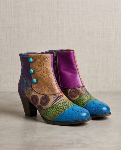 Socofy boho multicolor - boho, ankle